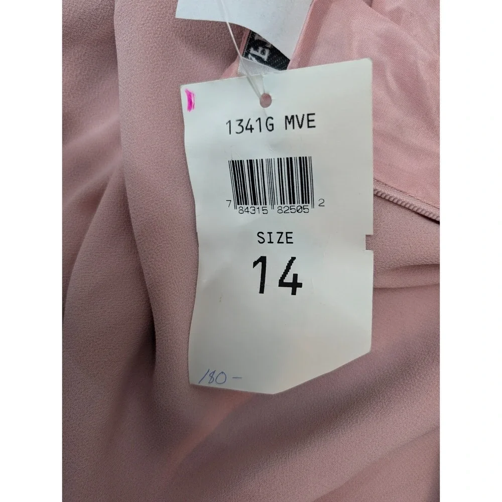 After‎ Dark Maxi Dress Womens Size 14 Prom Gown Party Pastel Pink Minimalist NWT